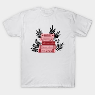 Bookish aesthetic | Romance tropes | Book stack T-Shirt